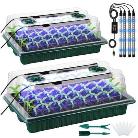 Lampe de croissance LED, lampe horticole à pince à spectre complet, lumière LED blanche pour plantes d'intérieur