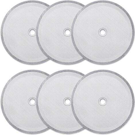 Sollbry – Pack de 6 filtres à tamis réutilisables pour cafetière à piston 1000 ml – Faciles à nettoyer – Compatibles avec Bodum, Grosche, Mr. Coffee