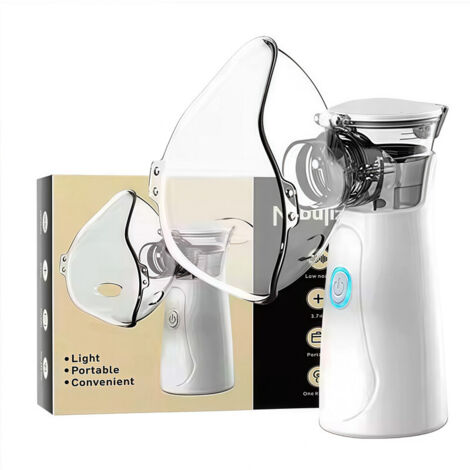 Nébuliseur portable pour animaux – Vitesse d'atomisation rapide – Particules ≤ 3,7 micromètres – Chambre amovible 10 cc