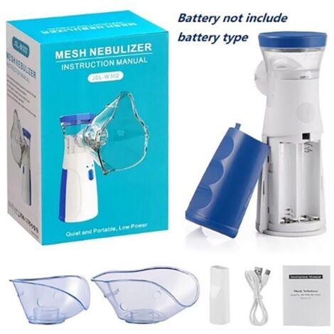 Nébuliseur portable rechargeable silencieux USB – Débit 0,2 ml/min – Poids 180 g – Bruit 50 dB – Capacité 2 à 8 ml - JSL-W302