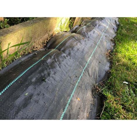 Toile de paillage - Noir - 130gr/m² - Petite dimension 1.5m x 10m Noir (1/2)
