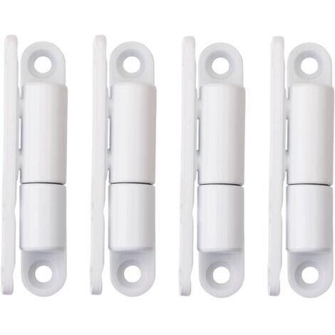 Lot de 4 charnières de porte/à visser avec technologie de roulement lisse sans entretien pour portes jusqu'à 40 kg 15 x 83 mm laqué blanc.