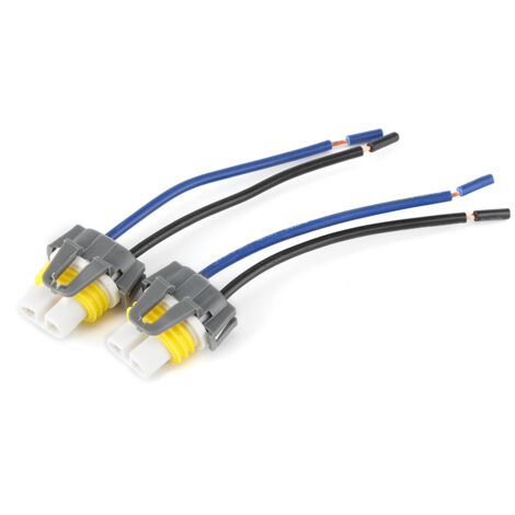 Lot de 2 connecteurs de prise de faisceau de câbles adaptateur femelle H11/H8 pour phare antibrouillard (1/4)