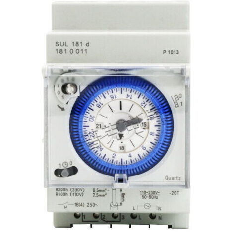 Horloge, sonnerie et minuterie pour tableau électrique Minuterie mécanique analogique 110V-220V, 24 heures, programmable quotidiennement, 15 minutes, réglage de l'heure, relais de commutation SUL181D (1/5)