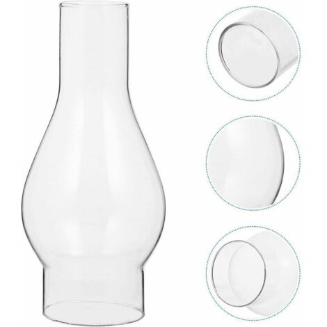 Ikodm – Abat-jour en verre résistant aux hautes températures pour lampe à huile – Taille 5 x 7,3 x 10 cm – Accessoire remplaçable