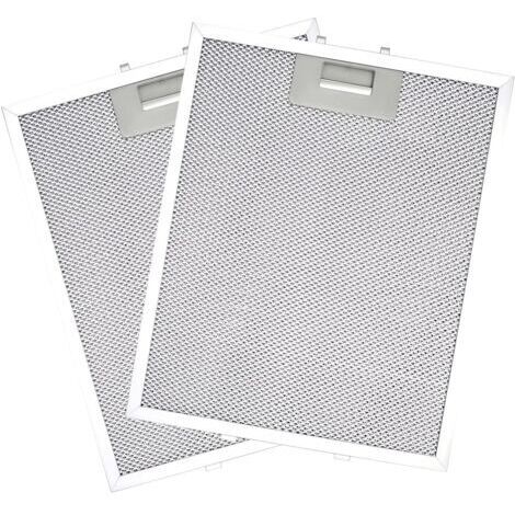 Aimoonsa – Lot de 2 filtres universels en aluminium 320 x 260 mm – 5 couches pour hotte aspirante – Filtre à graisse en métal