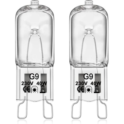 Ampoule G9 Pour Four Halogène G9 Oven 40W 230V Ampoule à Tolérance de 300°C 2 Pack (1/8)