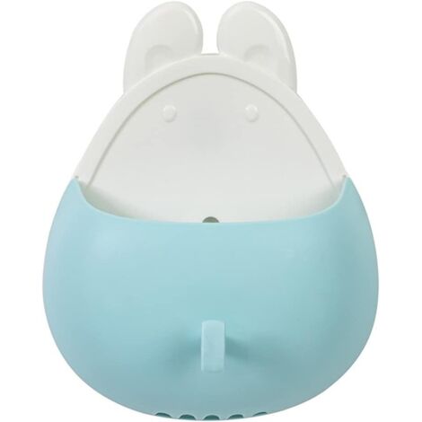 Boîte de Rangement pour Drain Mural en Forme de Lapin, étagère pour Articles Divers, Porte-Brosse à Dents, Bleu-Fei Yu (1/5)