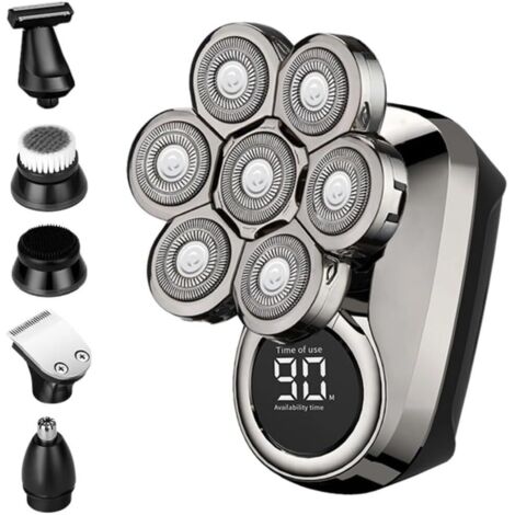 Fei Yu – Rasoir électrique 6 en 1 amélioré pour hommes – Tête flottante 8D – Étanche pour rasage humide ou sec – Chargement USB
