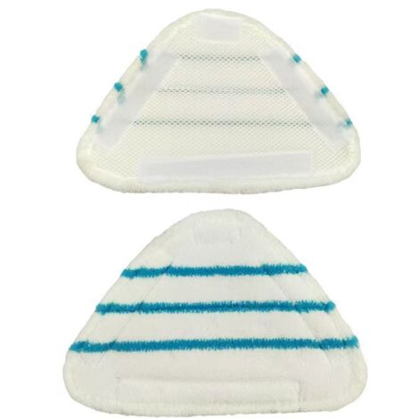 Housses en Microfibre Balai Vapeur Steam Accessoire Chiffons universel Triangle lavable pour Nettoyeur Vapeur Hot Spray, Blanc Microfibre Steam Mop Pads Lavables En Machine(lot de 3) (1/5)