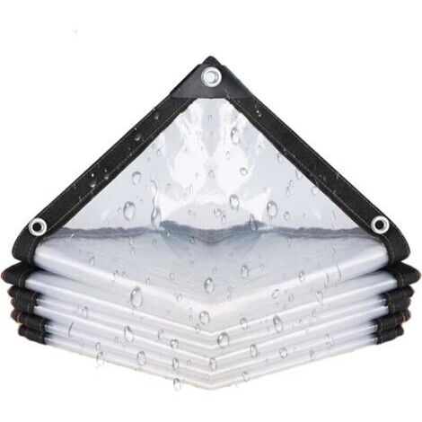 1x2m Bâche Étanche Transparente avec Œillets, Bâche Imperméable pour Poulailler, Bache Transparentes Exterieur Plastique, Bâches De Protection Résistante À La Poussière Et À La Pluie