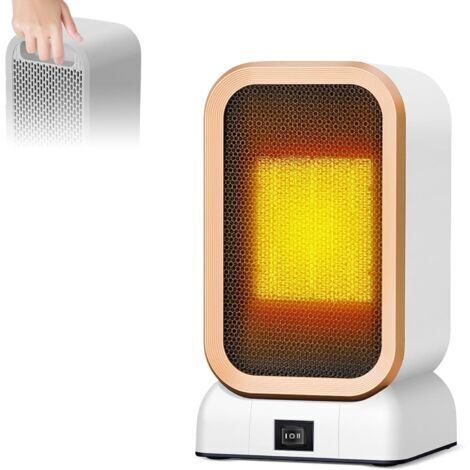 Mini radiateur soufflant, 1000 W, radiateur à économie d'énergie PTC, 2 modes de chauffage, petit radiateur d'appoint, 02 (1/5)
