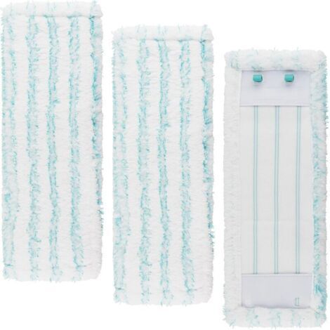 Lot de 3 serpillères en microfibre Compatibles Leifheit Profi XL/Micro Duo Lavables à 60°C Pour sols lisses et joints