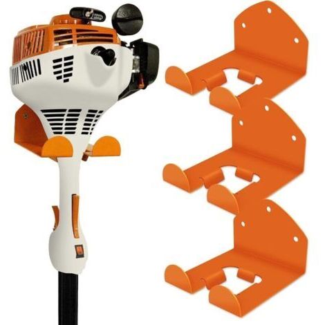 Rangement de garage, organiseur de garage, support pour débroussailleuse, support pour outils électriques de jardin pour coupe-herbe, taille-haie, mur de garage, débroussailleuse, outils de jardin, lo