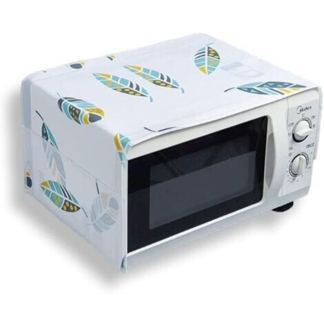 Four à micro-ondes four multifonction Housse anti-poussière Housse anti-graisse avec protection de cuisine de poche (motif plume) 85cm×35cm(Cache-poussière uniquement)