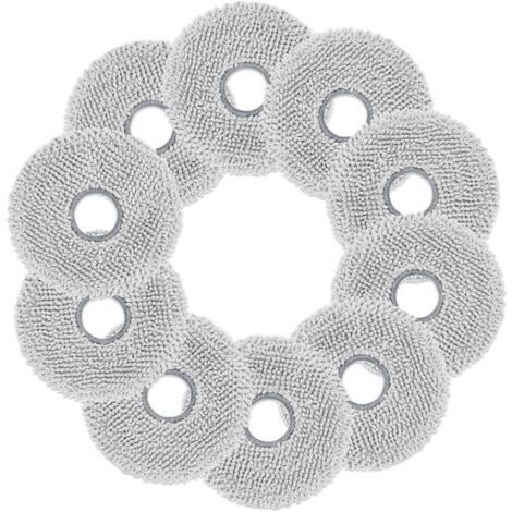 Lot de 10 Serpillères pour Ecovacs Deebot T50 PRO Omni/T50 Omni/T50 MAX PRO,T30C,T30 Pro,T30 Pro Omni,T30S Pro/Combo/Complete,N30 Pro, Microfibre Améliorée, Douce, Lavable et Réutilisable Chiffons (1/5)