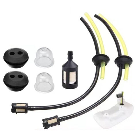 Csparkv – Kit de 7 accessoires pour débroussailleuse – Durites essence 24 cm et 15 cm – Compatible moteurs 2 temps et 4 temps – Filtre essence inclus