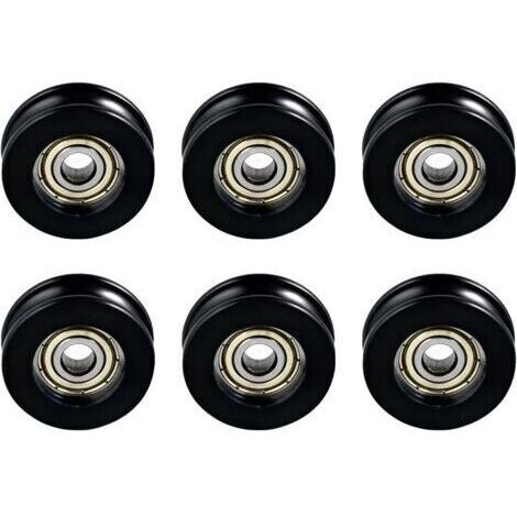 6 PièCes Roulette Porte Baie Vitréee Coulissante, Roulettes Rechange Pour Porte Moustiquaire, Coulissante Douche Accessoires, Pour Stores, Tiroirs, Portes En Aluminium, Armoires, 5×20×7mm