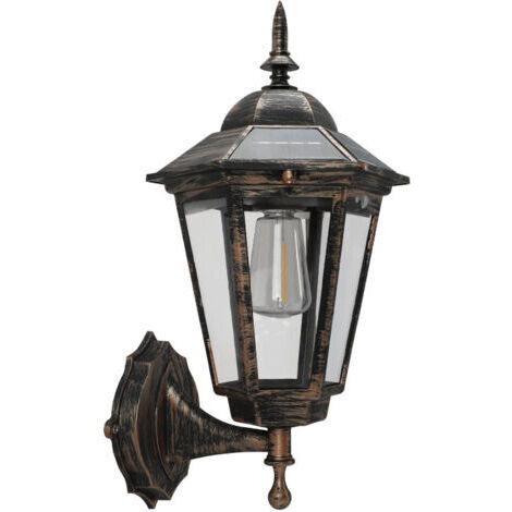 Lampes Solaires Extérieur, Lumière Extérieure Solaire avec Détecteur de Mouvement, 3 Modes Intelligents, Applique Murale Solaire Étanche IP65, Style Vintage pour Jardin, Garage