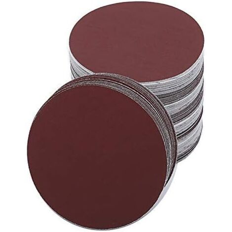 Osqi – Lot de 30 disques abrasifs ronds 180 mm – Assortiment grains 60/80/120/180/240/400 – Papier de verre pour ponçage bois et métal