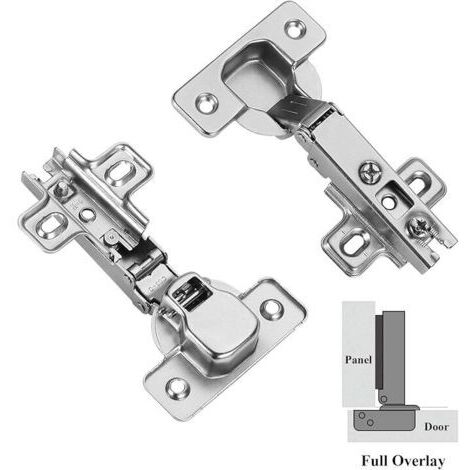 Linghhang – Charnières à coupelle 35mm pour meuble – Angle d'ouverture 110° – Réglables en 3D – Acier laminé à froid – Lot de 2 pièces (1/5)