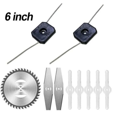 Kit de Remplacement de Lames pour Coupe-Bordures,Lame de débroussailleuse,lames en acier inoxydable,lames en plastique (1/5)