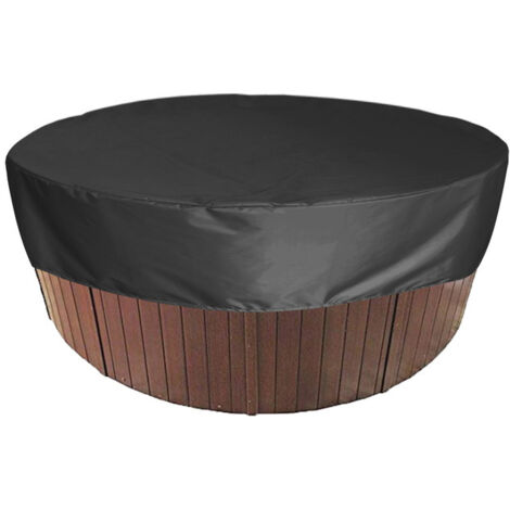 AIDUCHO Couverture De Piscine Ronde Piscine Bâche Solaire Pour Piscine,Housse De Protection Spas Imerméable Résistant Aux Uv, 190t Pour Extérieur Spa Baignoire,210x30cm