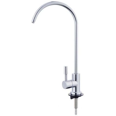Tonchean – Robinet de cuisine mitigeur à bec haut pivotant 360° – Alliage de zinc et cuivre – Connexion rapide 2 points – Température 1-60°C (1/5)
