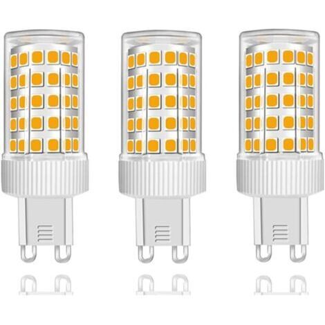 Lot de 3 Ampoules LED G9 10W Équivalent Halogène 150W, 86 LED, 1000Lm, Angle de faisceau 360°, Ultra Lumineuses, AC220-240V, Non Dimmable, Blanc Chaud 3000K… [Classe énergétique B]