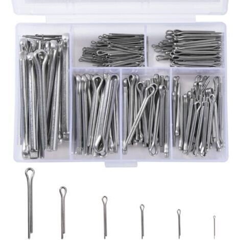 230 Pièces Goupilles Fendues en Acier Inoxydable M1 M2 M2.5 M3 M4 M5 Goupille de Retenue Assortiment Kit avec Boîte de Rangement