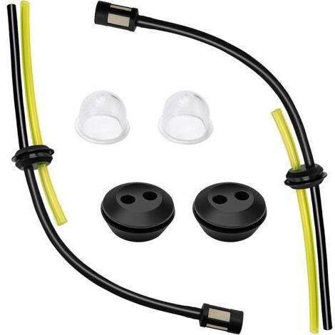 2 Ensembles Universel Filtre à Essence Kit, Durite Essence Debroussailleuse en Caoutchouc, Ampoule D'AmorçAge De Filtre, Joint De RéServoir De Carburant, pour Coupe-Herbe, Débroussailleuse