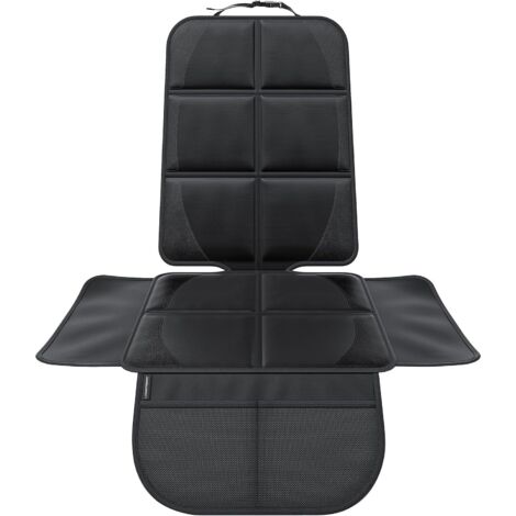 Jusch – Protection de siège arrière voiture enfants – Rembourrée noir – Installation facile – Pour SUV et petites voitures