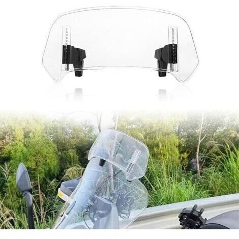 Extension de pare-brise de moto, déflecteur de pare-brise réglable à clip, adapté à la plupart des motos tout-terrain avec pare-brise