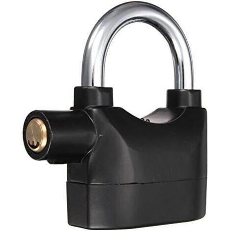 Gotrays – Cadenas alarme avec sirène 120 dB – Support en acier trempé – Résistant à la corrosion – 3 clés fournies – Pour vélo et moto