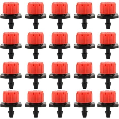 Lucky-88 – Lot de 100 goutteurs d'irrigation réglables 360° – Anti-colmatage – Débit d'eau ajustable – Pour arrosage de plantes en pot - 100PCS