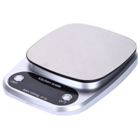 Lucky-88 – Balance de cuisine numérique en acier inoxydable – Capacité 10kg – Précision 1g – Écran LCD étanche – Facile à nettoyer et à utiliser