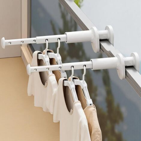 Lot de 2 séchoirs de voyage pour vêtements, étendoir à linge extensible pour intérieur et extérieur, support portable à suspendre sur la porte, mini taille pour croisière, camping-car, dortoir