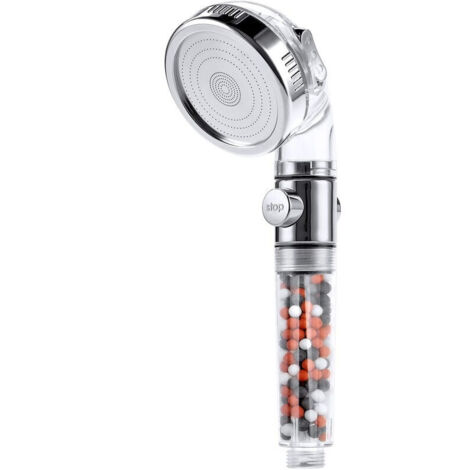 Lucky-88 – Pommeau de douche haute pression – Filtrant anti-calcaire – 3 modes pluie, jets, massage – Installation rapide sans outils (1/5)