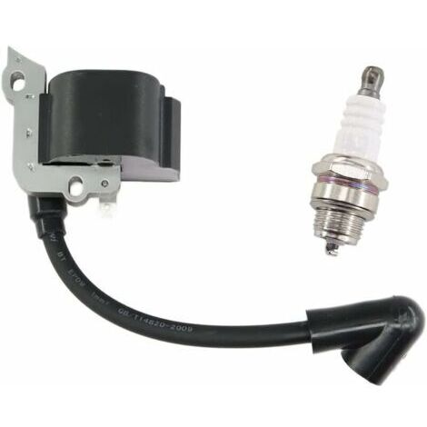Bobine d'allumage avec bougie d'allumage pour Stihl FS38 FS46 FS45 FS55 FC55 FC55Z FC55-DZ HL45 HL45Z HL45-DZ HS45 HS45Z KM55 KM55RZ KM55C KM55R Tronçonneuse de rechange 4140 400 1308 H559