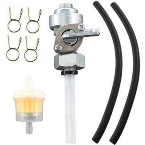 Robinet de carburant avec tuyau d'essence et filtre – Compatible générateur Matrix PG 3010-F 3 kW 6,5 CV – Ensemble complet (1/4)