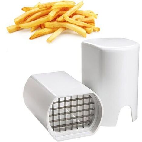 Coupe Frite, Coupe Frites Manuel, Coupe Frites Professionnel, Coupe Pomme de Terre pour Frite (Blanc),