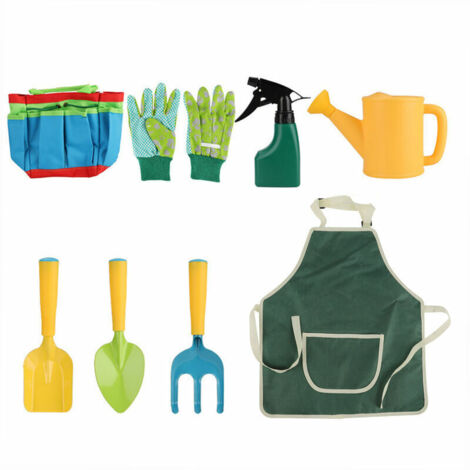 Lot de 8 jouets de jardinage, kit d'outils de jardinage, formation de fleurs horticoles, petit sac à outils Rapture pour la plage (1/4)