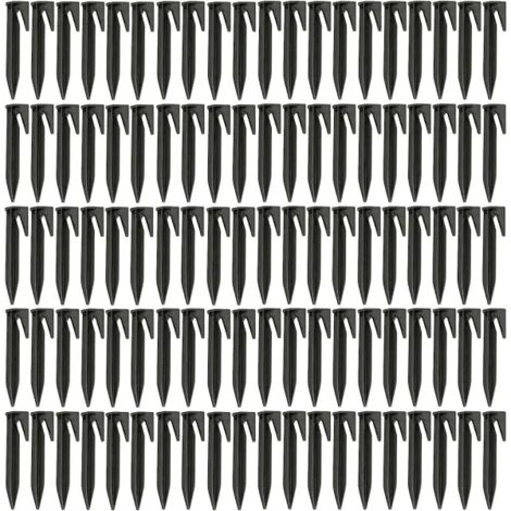 Lot de 100 clous de sol en plastique PVC pour pelouse, 8,5 cm de long (1/5)