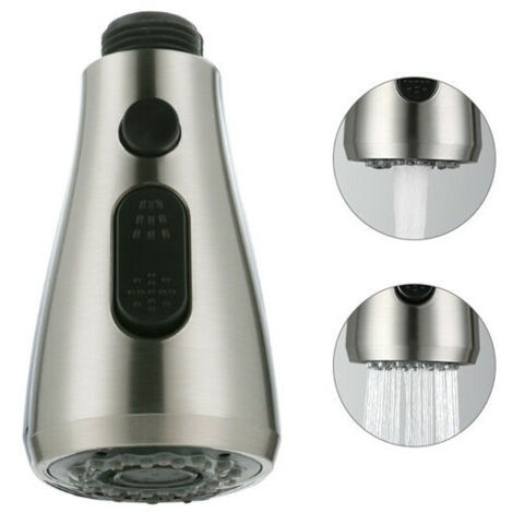 Douchette Evier Pull-Out Douchette pour Robinet Mitigeur Cuisine Pro Tête de Douche 2 Types de Jets Brossé (1/5)