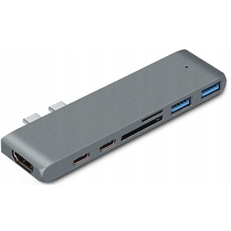 Station d'accueil USB Type-C pour MacBook Pro Air Adaptateur 4K HDTV Hub USB 3.0 Lecteur de carte Station d'accueil pour ordinateur portable Hub USB (1/5)