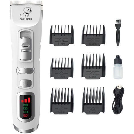 Tondeuse Chien Professionnelle avec Écran LCD, Tondeuse Chien Poil Long Épais, Tondeuse pour Chien Chat sans Fil, Kit Toilettage Chien, Lame Détachable Céramique 4h d’Utilisation (1/5)