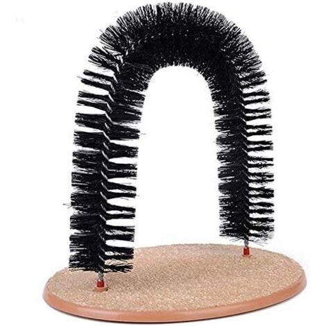 Groom chat auto-soin chat jouet arc masseur pour chat, grattoir pour chat, grattoir, arc flexible de massage pour chat, auto-toilettage, crinière, jouet d'esthéticienne, très approprié pour jouer-Fei