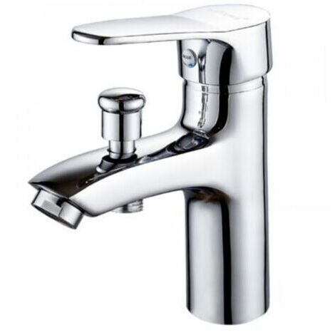 Robinet baignoire robinet monotrou à double usage chaud et froid Alliage Mitigeur de douche, robinet salle bain douche