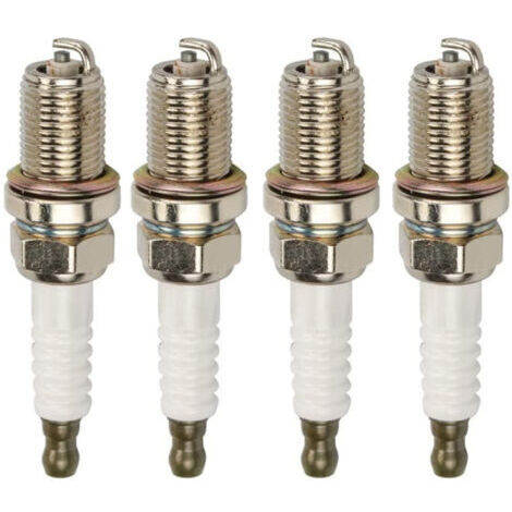Lot de 4 bougies d'allumage de rechange pour moteur de tondeuse à gazon Champion RC12YC, Briggs & Stratton 491055, 491055S, 692051, 792015, 491055T, 5066, Kohler 25 132 12-S, JD M78543, 531308128
