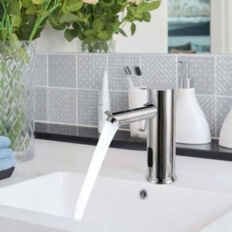 Mitigeur Électrique Automatique G1/2 Alimenté par Batterie Capteur de Mouvement pour Lavabo-AUTRES